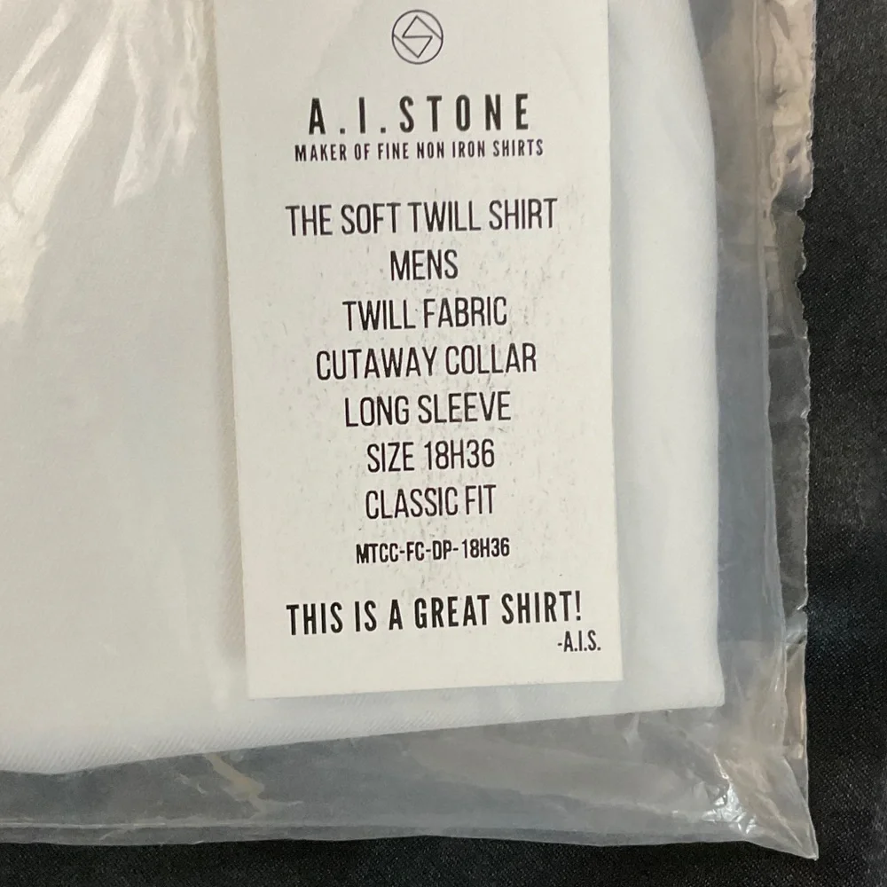 A. I. Stone Men's White Dress Shirt